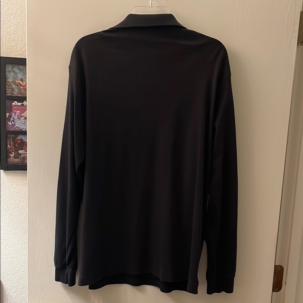 Lands' End Black Polo Shirt Classic Cotton Design - Picture 3 of 3